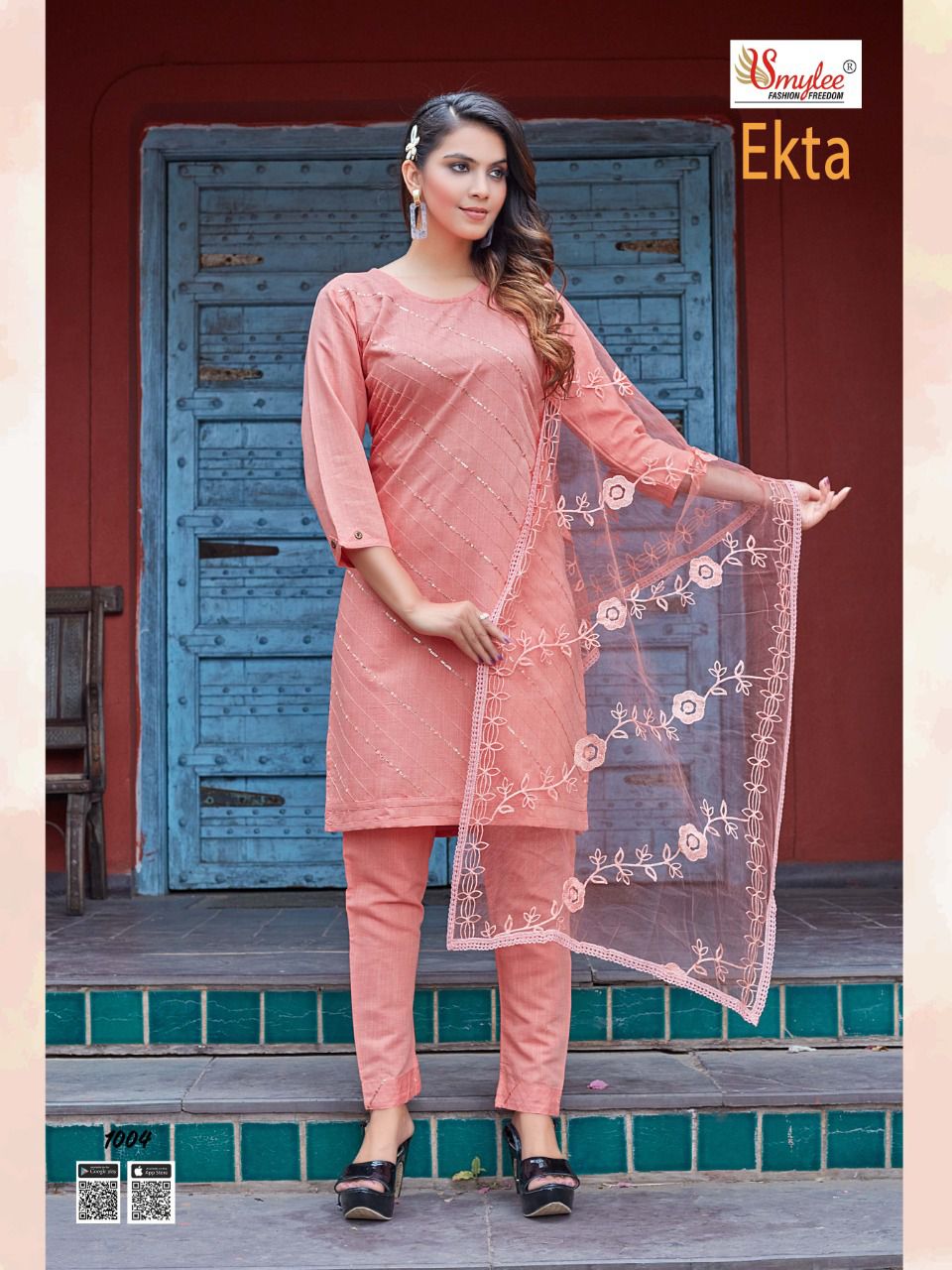Smylee Ekta Fancy Ethnic Wear Heavy Rayon Ready Made Collection